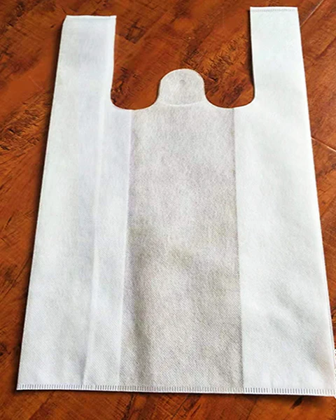 PP non-woven t-shirt bag 45gsm 15*30*10cm white or by your order
