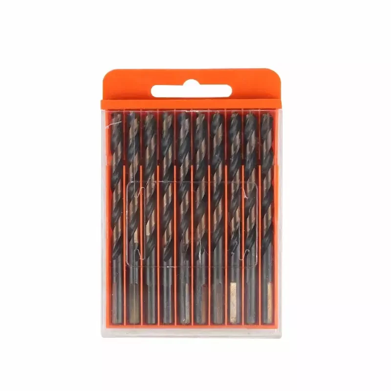 10pcs Drill Bit Set High Quality HSS Straight Shank Twist Drill set for Metal Drilling
