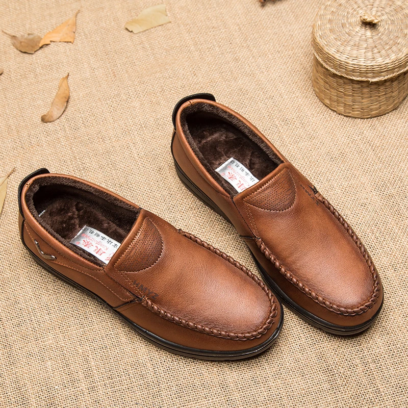 1728 Cheap Men loafer shoes leather slip on moccasin driving shoes