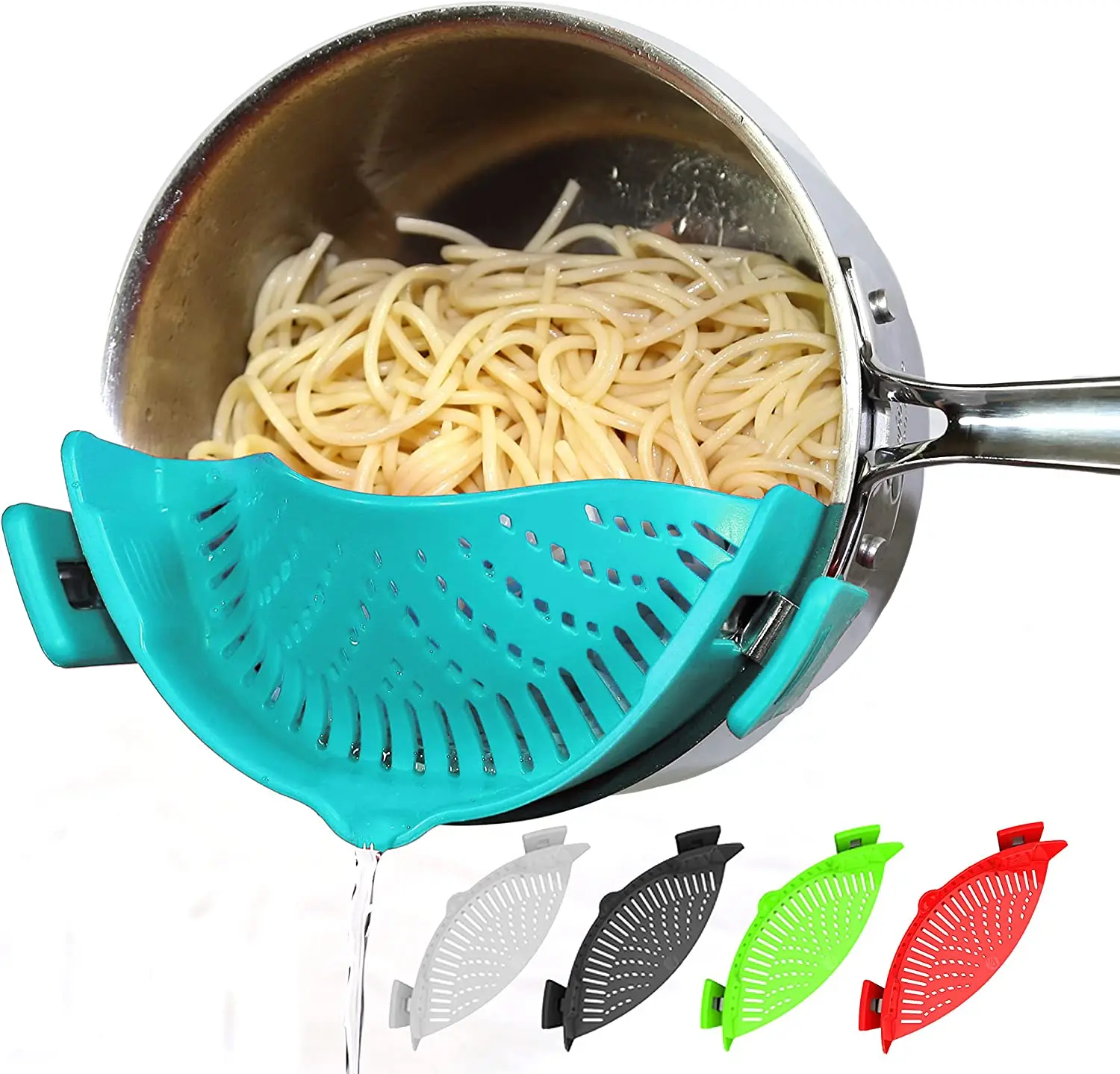 Adjustable Silicone Kitchen Strainer Clip on Strainer for Pots Pans Pasta Colander Essential Baking & Pastry Tools