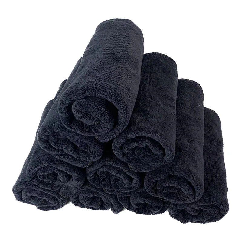 Black bleach proof bleach safe bleach resistant  salon spa towel Microfiber black towel hair towels