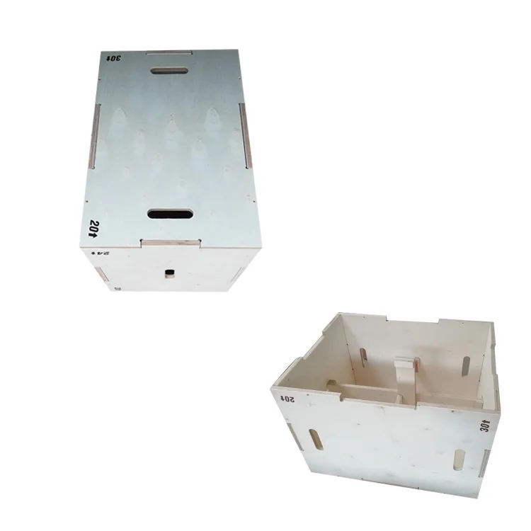 Firm 20*24*30 Inches Custom logo Fitness Sturdy Wooden Plyometrics Exercise Gym Workout 3 in 1 Wood Plyo Box for Jump Training