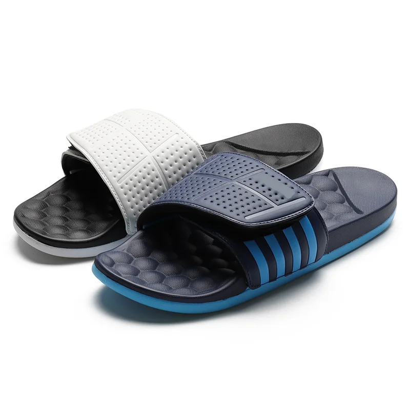 Henghao New Style Super Soft Ball Sole Adjustable Straps Originals Slides Slippers Men Pam Slippers For Men Light Weight
