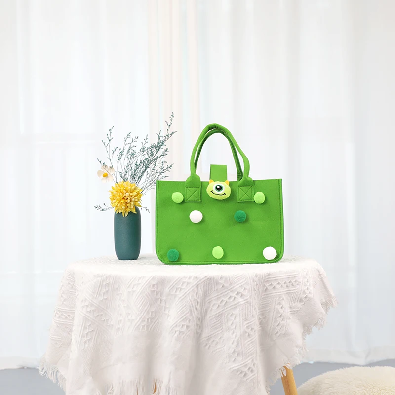 Snap button watch gift needle felt jewelry bag felt tote bag portable felt organizer baby caddy felt diaper bag