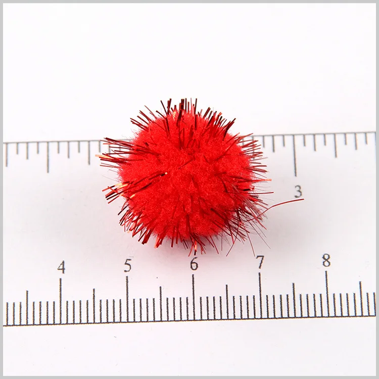 Selling Well 20mm Craft Sparkle Gold Pom POMS for Children Handcraft Diy Craft Doll Toy Accessories