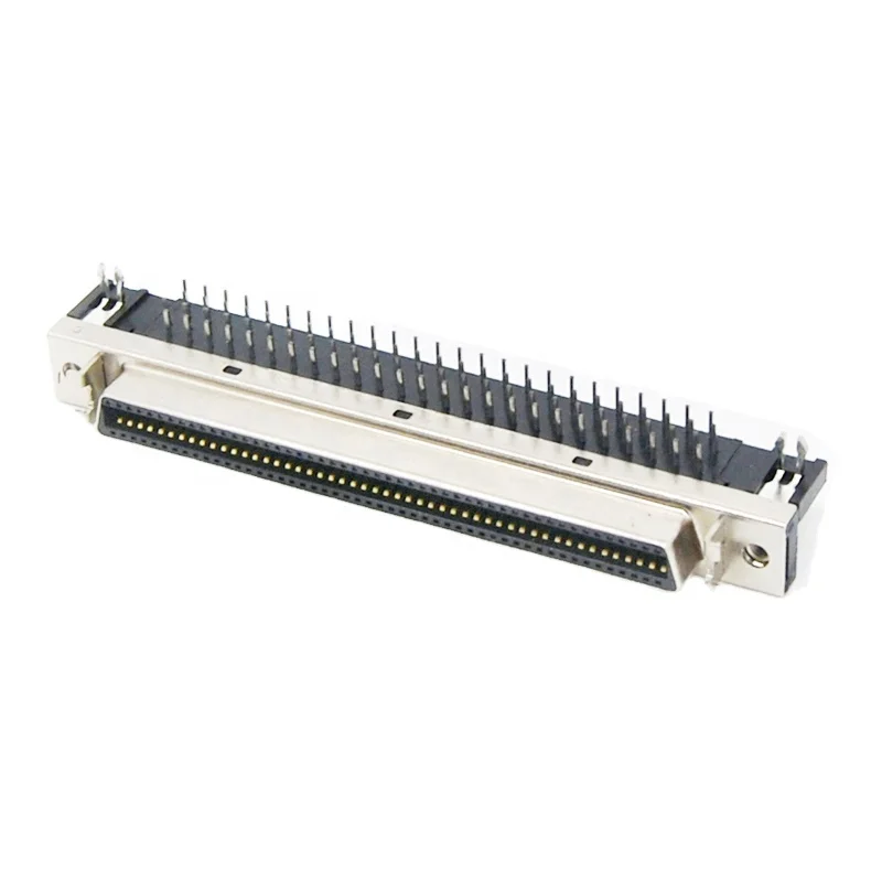 SCSI 100Pin 0.05inch Female MDR 100Pin Female Connector scsi 100pin Socket Right Angle Type SCSI 100Pin Connector