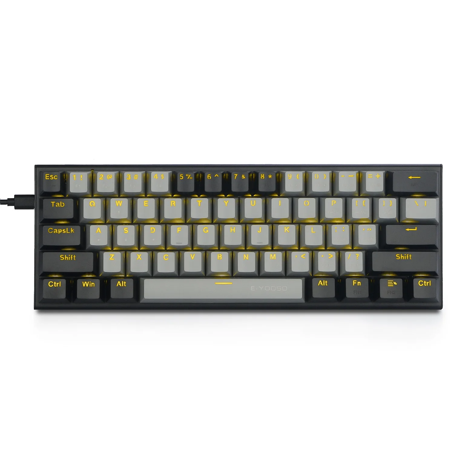Professional 61 Key LED Backlit Mechanical Gaming Keyboard USB Wired 60 percent Mechanical Keyboard