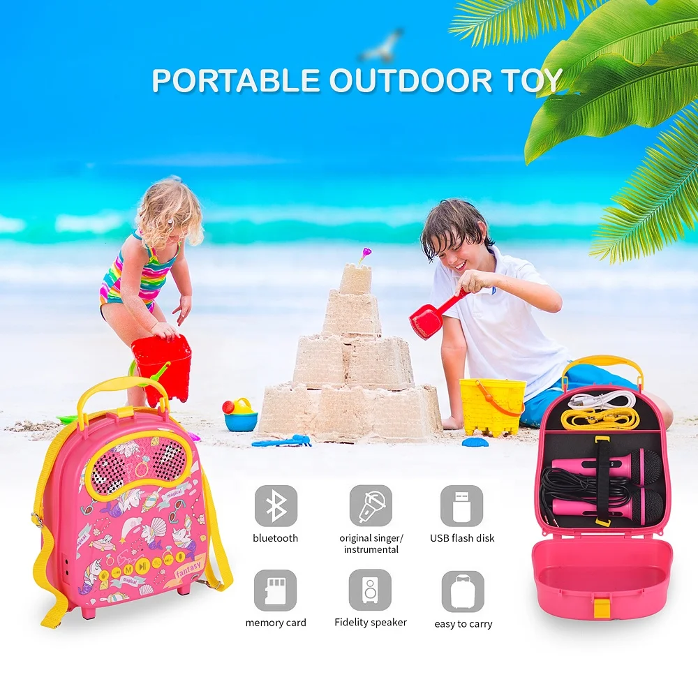 Kids karaoke speaker musical instruments Wireless BT Portable Handheld Karaoke Machine for Party Home Birthday Christmas gifts