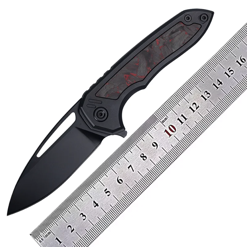 New M390 Steel Tactical Pocket Knife with Titanium Handle Good-Looking Portable Folding Blade Outdoor Camping Hiking Fishing