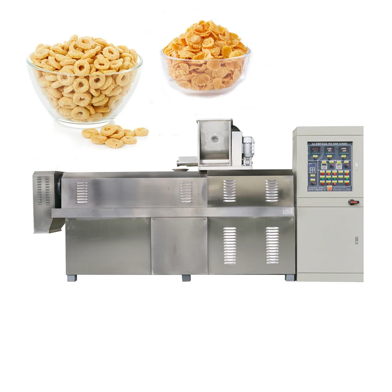 Breakfast cereals industries making manufacturing Machine Corn flakes Corn Rice Puff Machine Snack Food Extruder Production Line