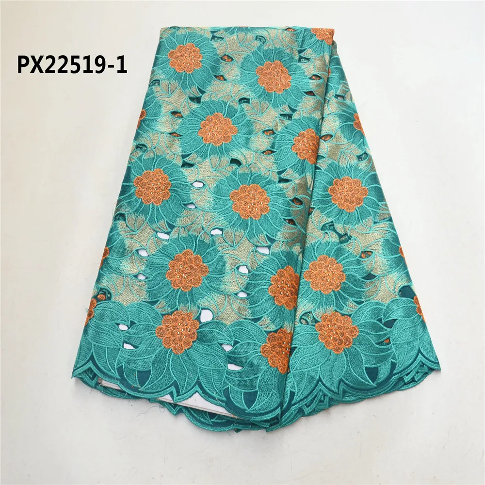 Fashion cotton lace nigerian swiss voile fabric korean swiss lace fabric