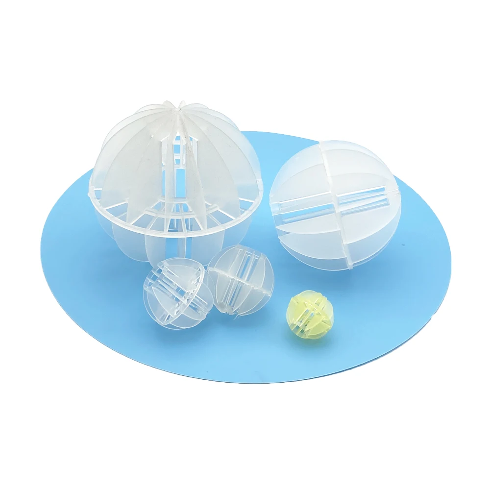 PP PE polyhedral filler Plastic Polyhedral Hollow Ball For Wet Scrubber Filter