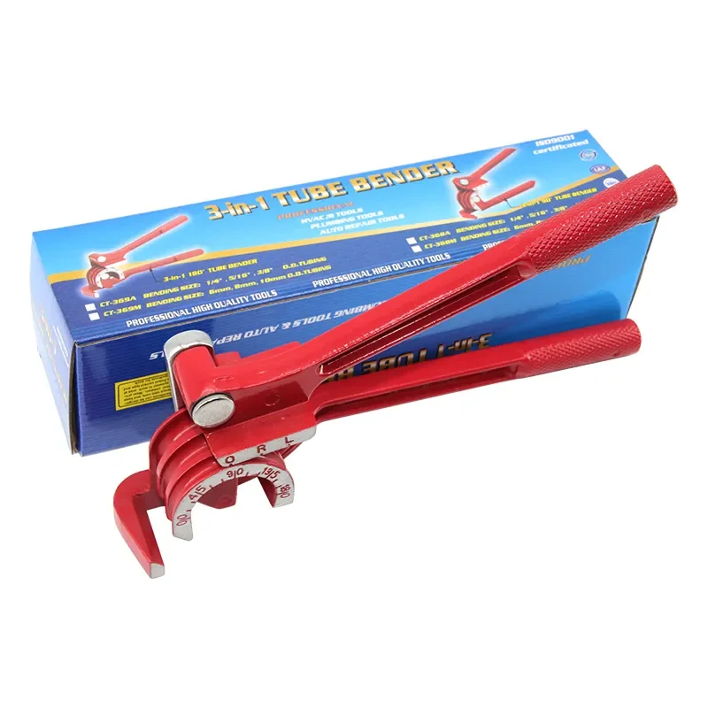 CT-369FHA Red Round Copper Pipe And Aluminum Pipe Bending Tool Mini Metal Tube Bender