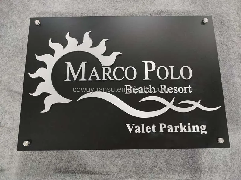 Hongsen Customized Precision polished CNC engraved  Tombstone Brass Bronze sign Metal Sign  Memorial Plaque