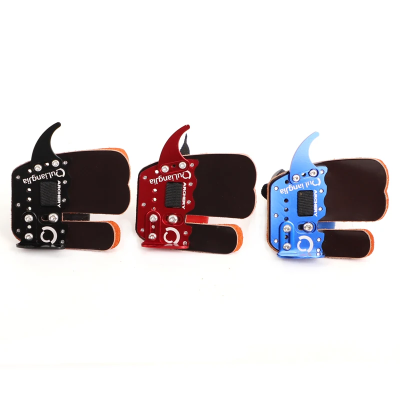 Archery Accessories Finger Guard For Protecting Archery Mediterranean Shooting Recurve Bow Real Leather Finger Tab