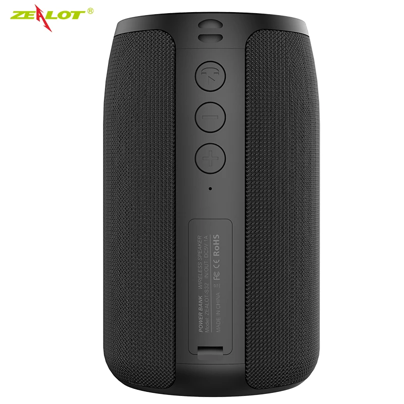 Dropshipping Service Zealot S32 TWS Outdoor Wireless Speaker, IPX5 Waterproof Portable Speaker Microphone, TF Card, USB, AUX