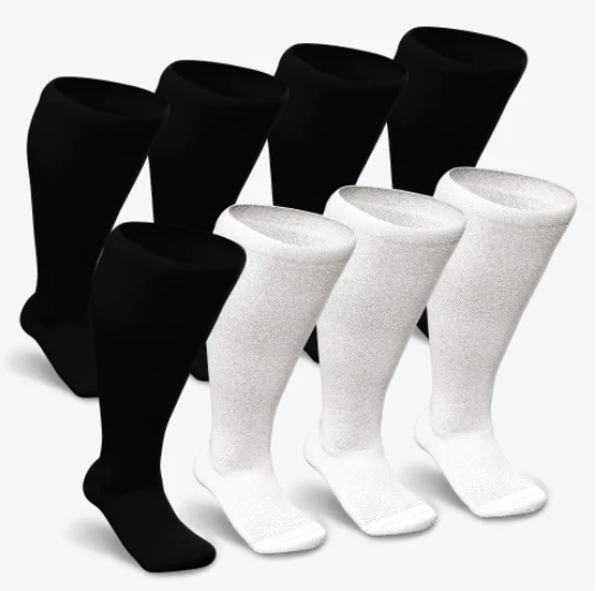 Unisex Crew Loose Fit Thick Diabetic Sock Men Cotton Bamboo Made custom logo anti-slip Diabetic socks