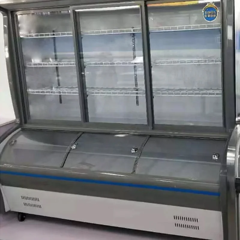 Commercial Fruit Fridge Vegetable Chiller Display Freezer Supermarket Refrigerator
