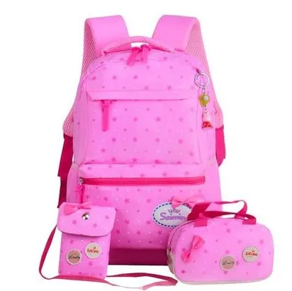 Beautiful Pink Durable Child Kids Cute  Oxford Waterproof School Bag for Girls