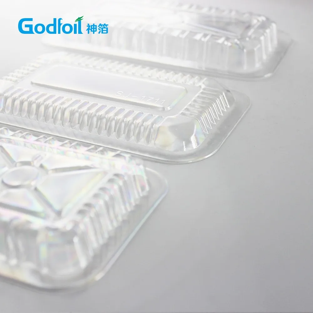 Plastic PET Dome Lid for Aluminum foil containers