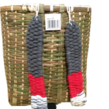 Back bamboo handmade basket  with sling back to buy food storage fruit useful bamboo basket for farm with Japan standard