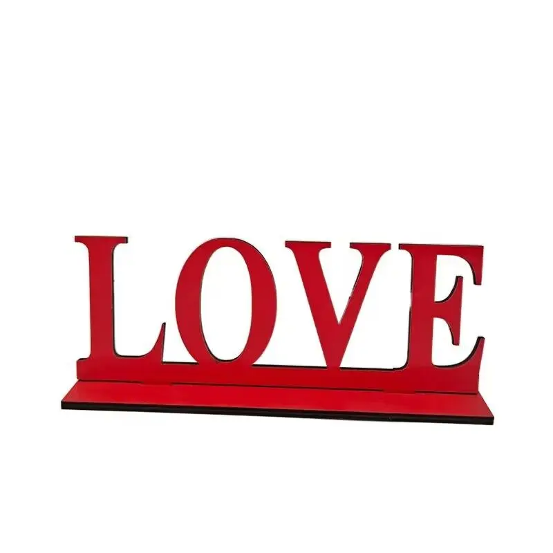 Wooden Family Words Decorative home props and ornaments English letters