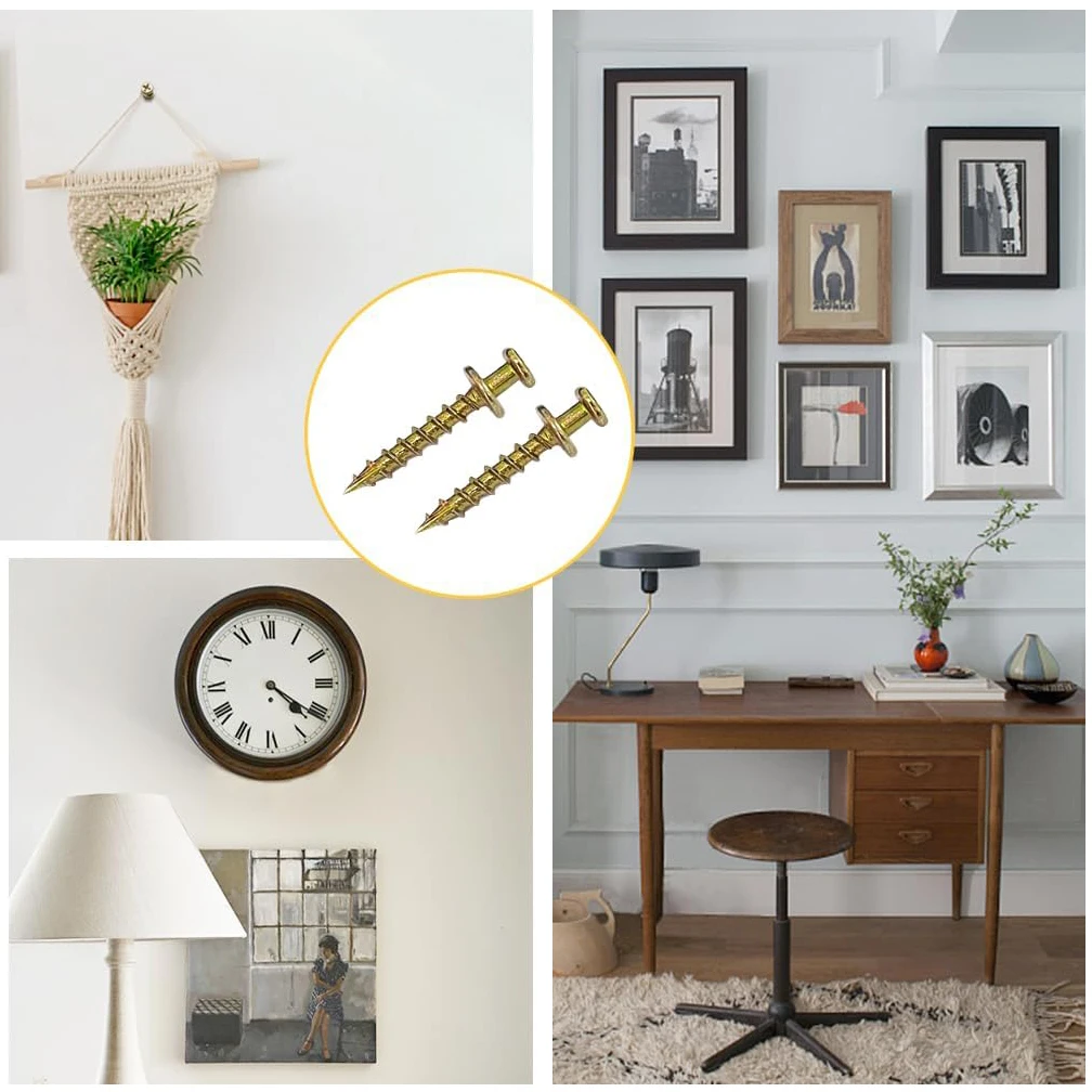 Shanfeng double head rivet screw claw Flat Double Countersunk Head Wood Screws Yellow Galvanized Chipboard Screws