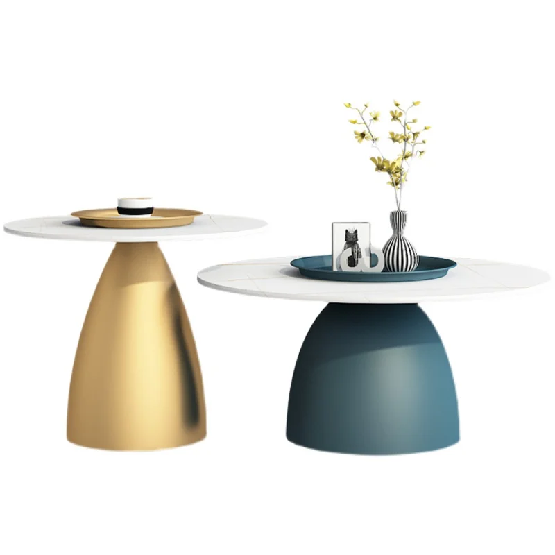 2021 Nordic wrought iron small coffee table black and gold side table