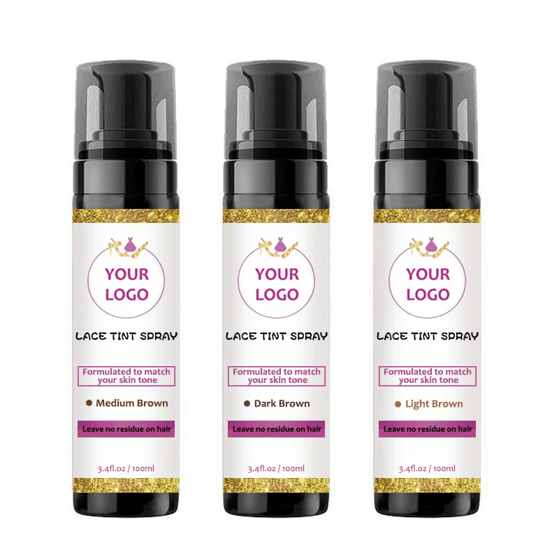 Lace Tint Mousse Lace Tint Spray Create Your own Lace Wig Tint Brand with High Quality and Factory Price All for Your Own Brand