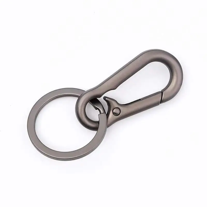 JK-YSK-002 Bulk Outdoor Metal Carabiner Keychain Safety Snap Hook Organizer Key Rings Chains Diy Crafts Accessories Buckle