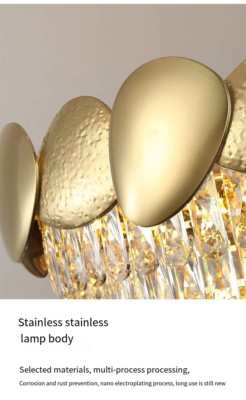 high ceiling contemporary light chandelier specification ,modern k9 titanium gold luxury lamp crystal stainless steel chandelier