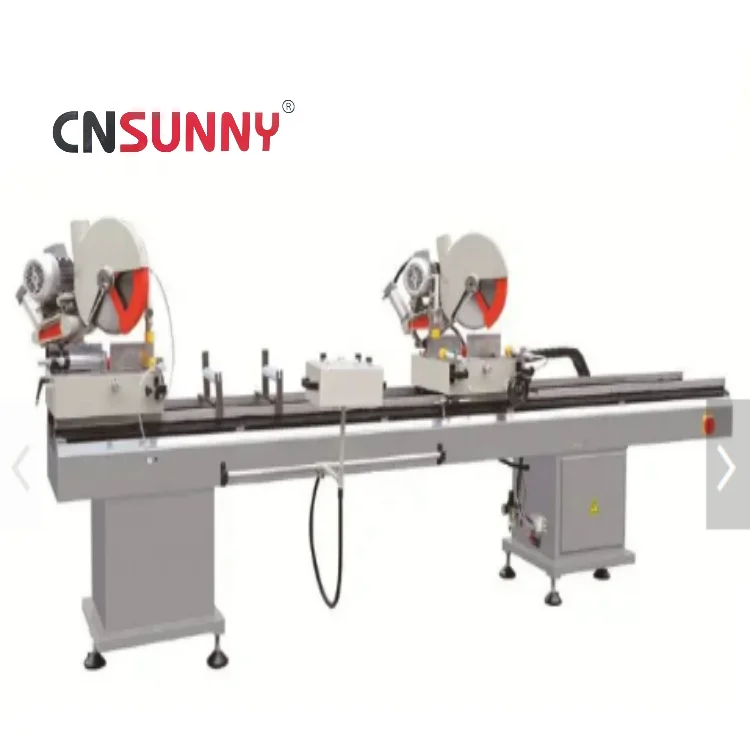 Double mitre saw for pvc windows/ pvc profile double head cutting machine