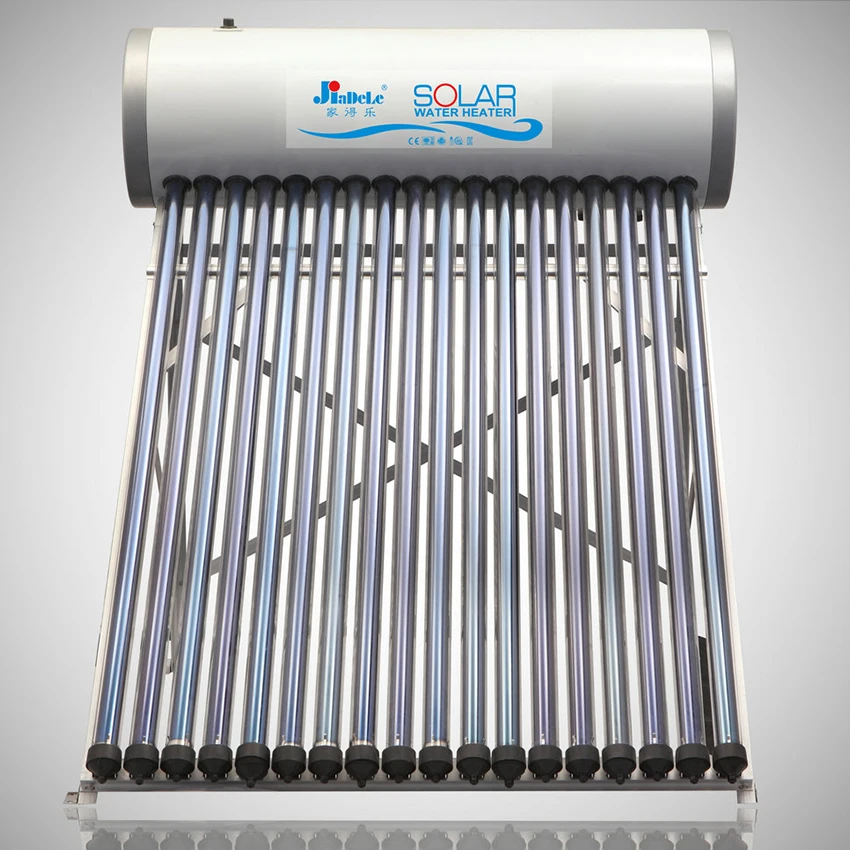 JIADELE solar water heater system 150L-300L compact Heat Pipe calentador de agua Aluminum alloy pressurized solar water heater