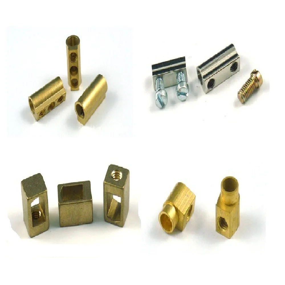 CNC machining Brass Terminal Connector Earth Block Box With Tin plated welded to PCB terminal blocks Screw for Electrical
