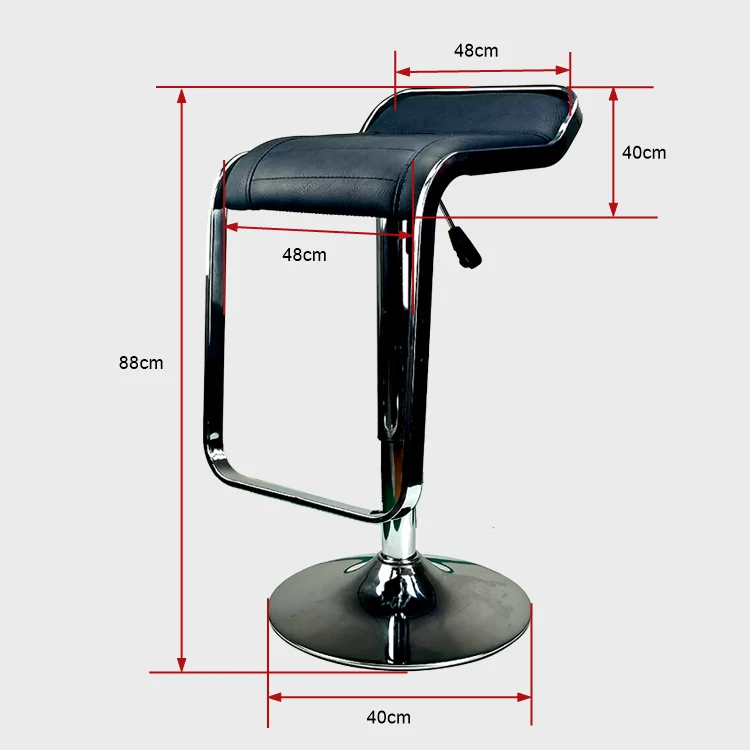 Kitchen Bar Stool Bar Chair Furniture Counter Chair Fashionable Modern Commercial Furniture Stainless Steel Synthetic Leather