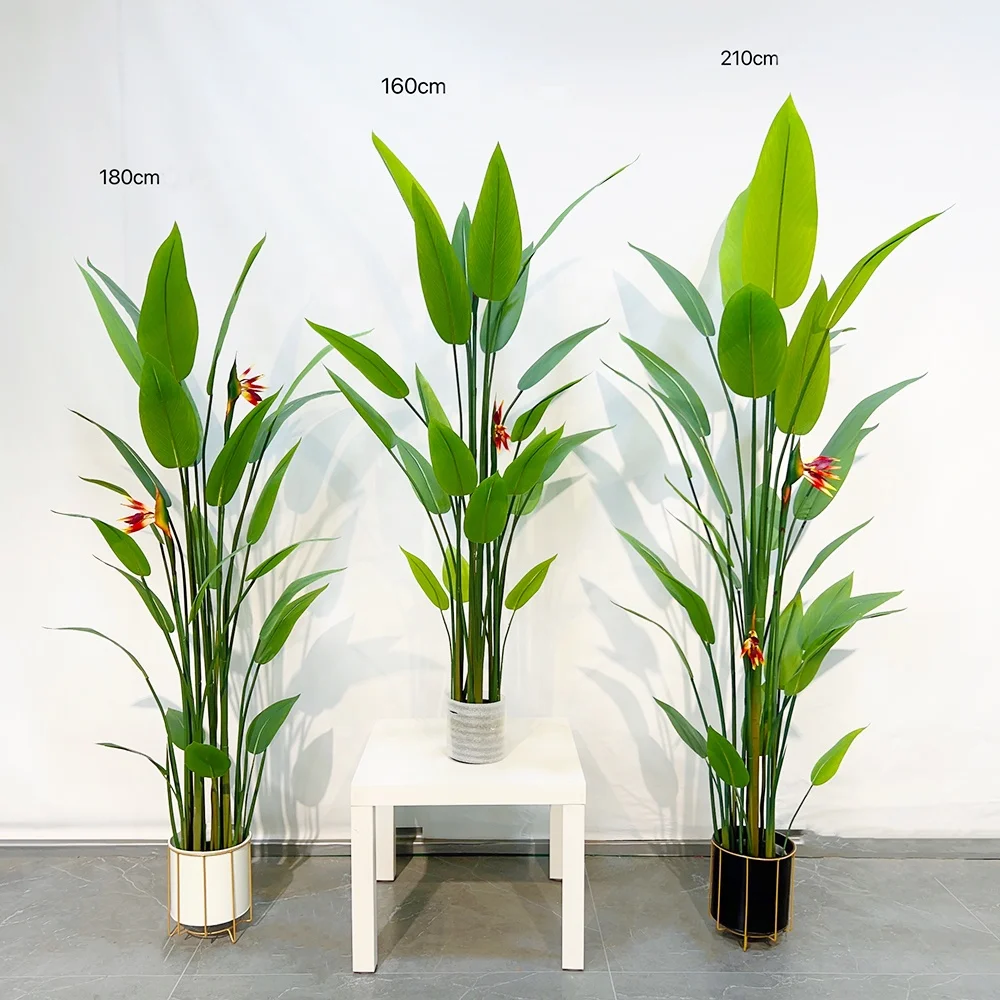 Strelitzia Reginae Artificial Traveler Banana Bird Of Paradise Plant with bonsai For Home and Garden decoration