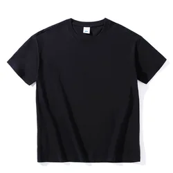 Unisex Custom Logo T Shirt Printing Blank T-shirt Ready to Ship 100% Combed Cotton Casual Knitted Plain Dyed Solid Pattern 10pcs