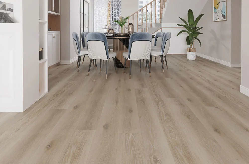 Водонепроницаемая гибридная твердая опора для пола из натурального пластика роскошный виниловый LVT WPC свободная доска укладки