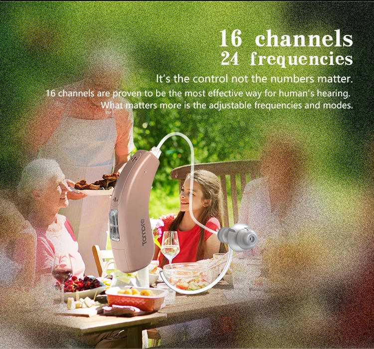 16 Channels Programmable Digital I phone Android APP Control For Seniors and Adults Rechargeable Hearing Aids With Bluetooth