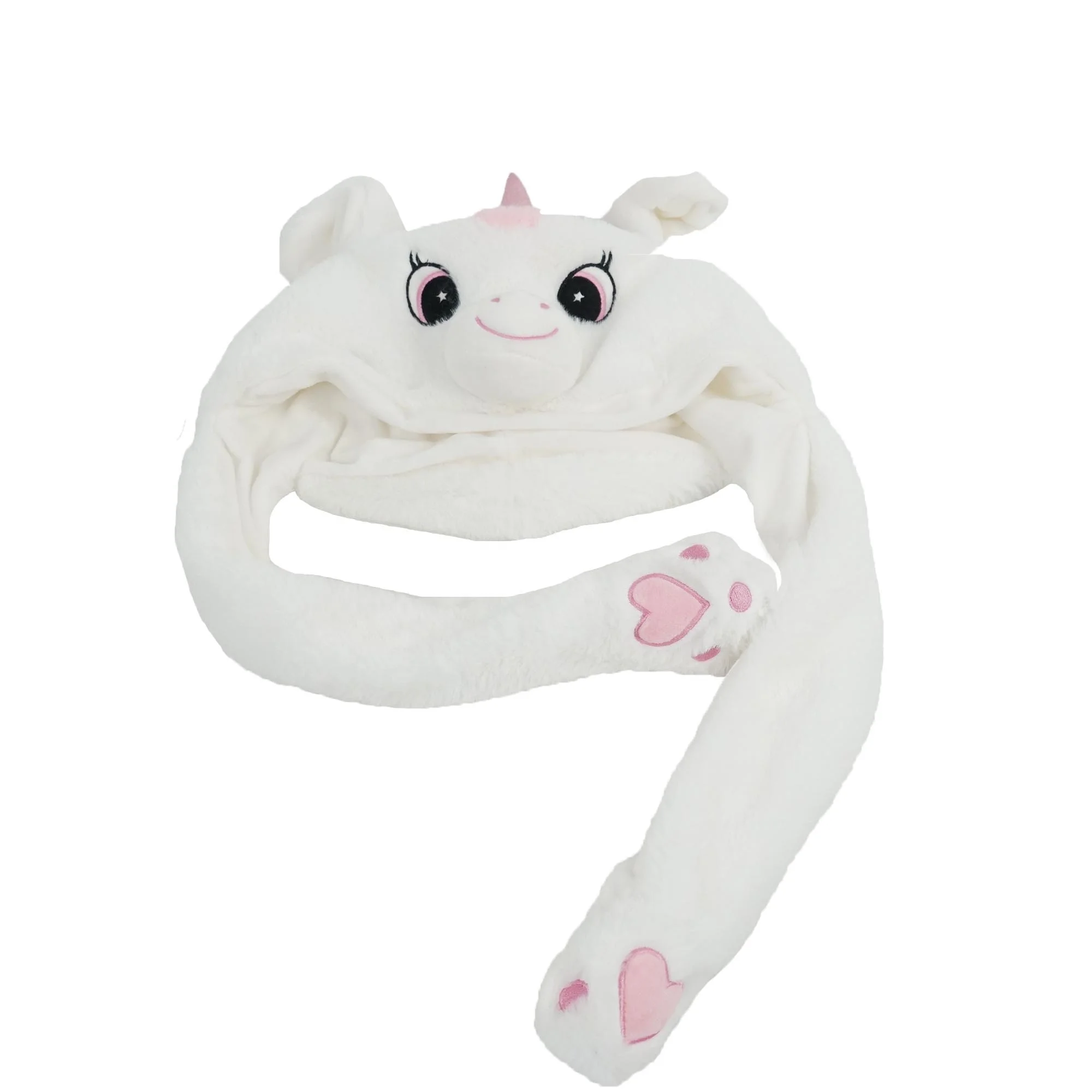 New ear moving unicorn hat winter warm animal plush hat girls kids funny party hats caps wholesale
