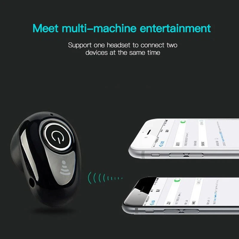 S650 Mini BT Earphone Wireless In Ear Invisible Earbuds Handsfree Single Stereo USB Headset With Mic For iPhone 14 Huawei