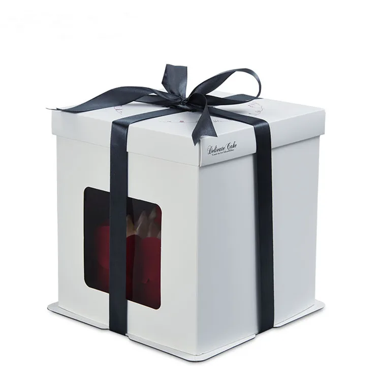 
Custom cake packaging box with windows 