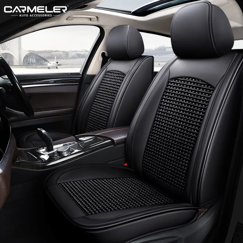5 Seats Universal Seat Covers car Waterproof Luxury Leatherette  Auto Seat Covers Fit for Most Vehicles Black