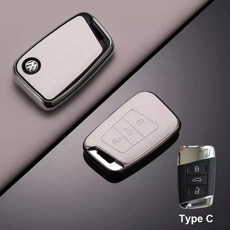 Elegant sublimation tpu leather car key case cover for VW Volkswagen golf 7 passat tiguan L bora sagitar polo auto accessories
