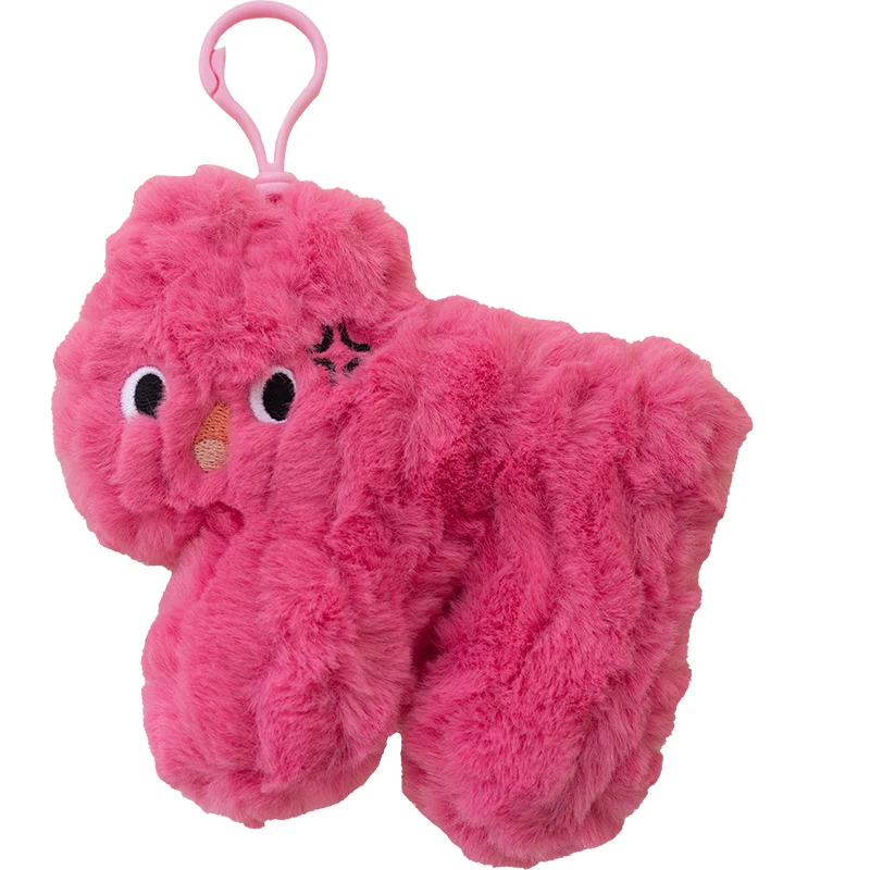 Cartoon Cute Monkey & Rabbit Plush Keychain PP Cotton Filled Pendant Bag Key Ring & Doll Pendant