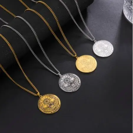 Лидер продаж ожерелье с кулоном в виде семени жизни древнем египетском стиле священный геометрический АНКХ-крест талисман ювелирные изделия из нержавеющей стали