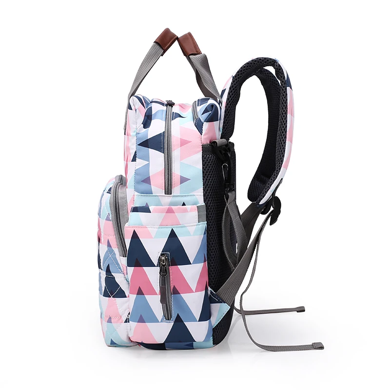 
Eco Friendly Multifunction Good Workmanship Custom Printed Children Nappy Messenger Newest Baby Diaper Bag For Mommy 