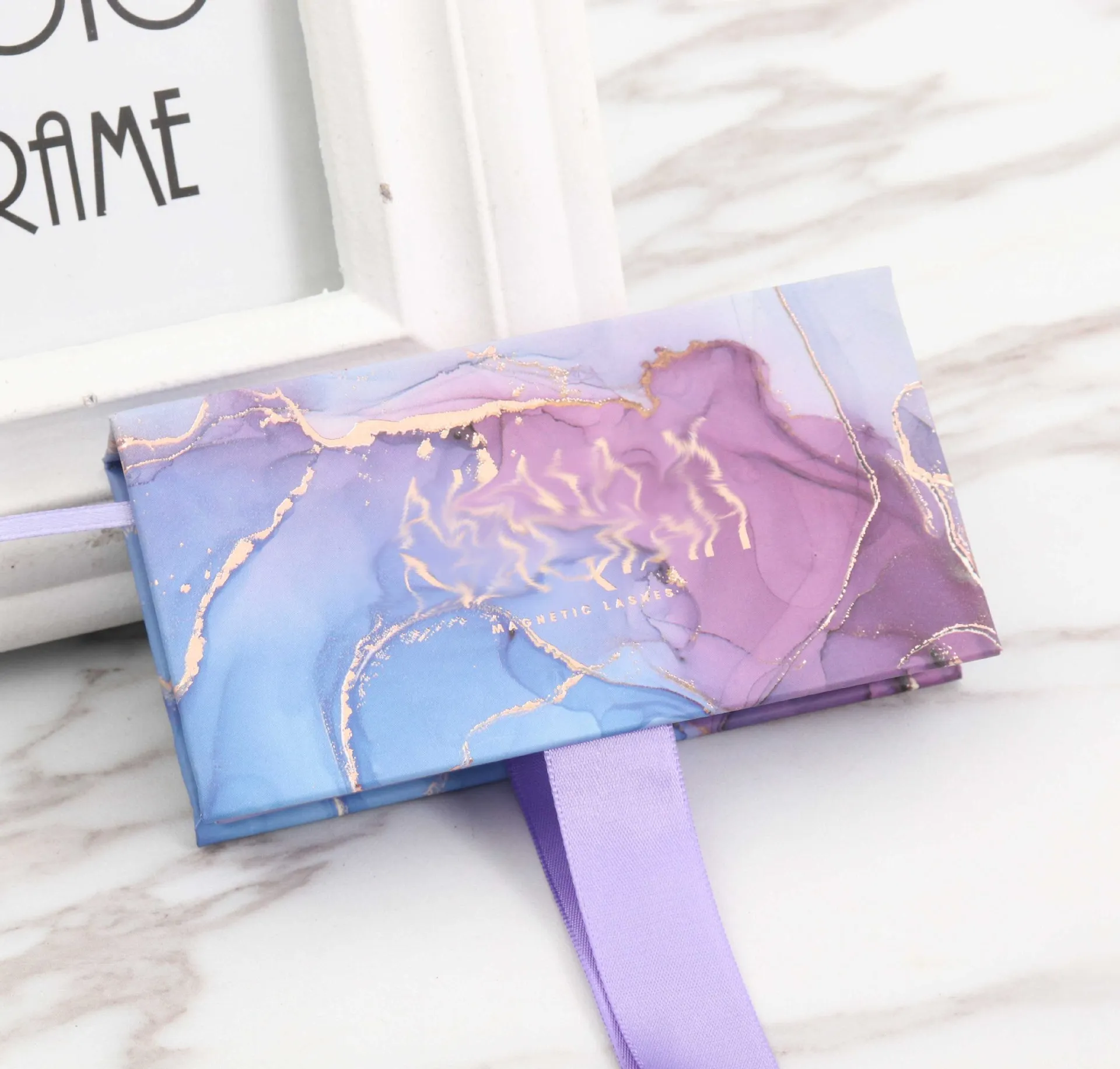 bulk custom logo private label luxury paper lash eyelash packaging box empty pink false eyelash boxes with mirror