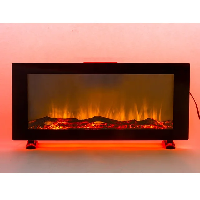 
Широкоформатная плоская панель шириной 106 см, настенный или Автономный электрический камин, настенный подвесной огонь с подставками в комплекте 