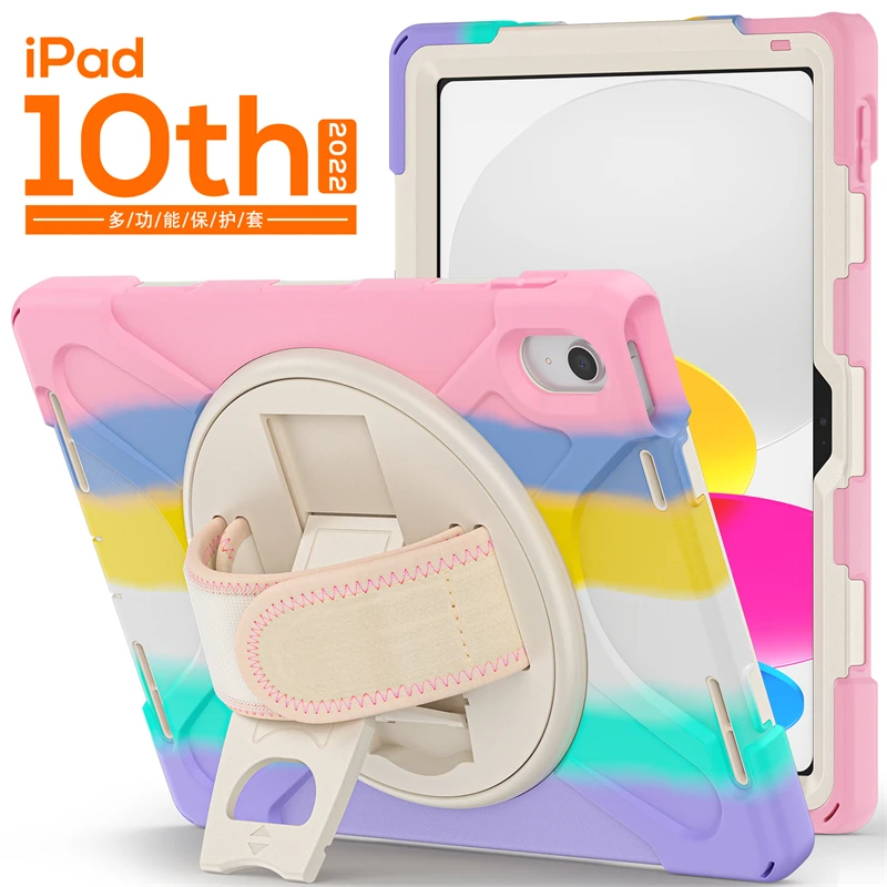 2022 Anti-fall Colorful Full Protection Keyboard Case For Tablet 10th Generation 10.9 inch PC Tablet Case Cover